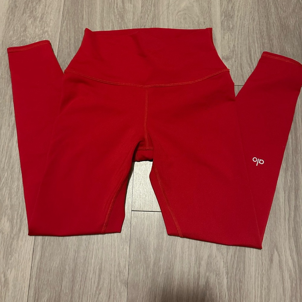 ALO Soft High Waist Red Leggings
